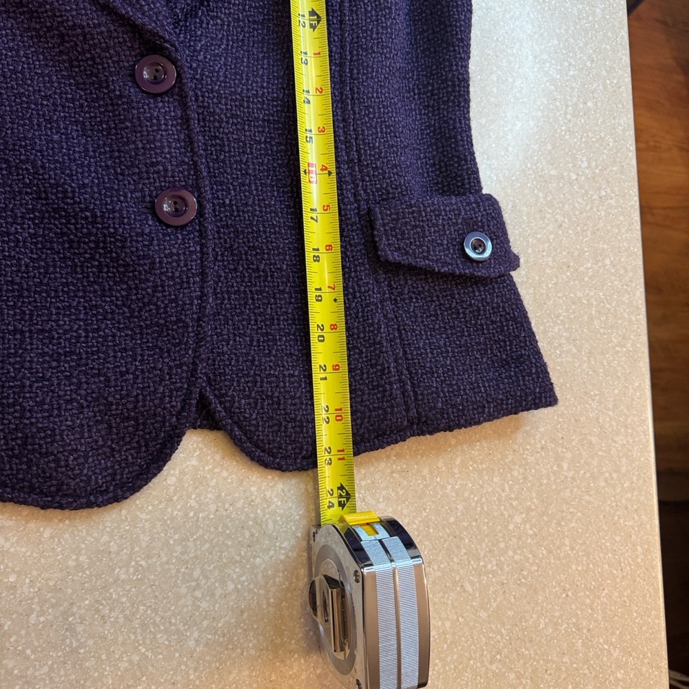 Coldwater Creek Wool Blend Sweater Vest Purple Sz M - Picture 7 of 7